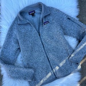 Women’s Patagonia white fleck better sweater jacket small